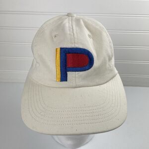 Parra Men's 6 Panel Cap Off White Strapback Hat Embroidered P Logo Made in USA